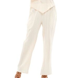 Oh My Gauze Basic Wide Leg Pants Cotton Gauze 3 Bone